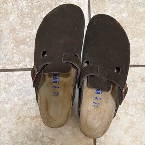 Birkenstock Men's Dark Brown Suede Sandals